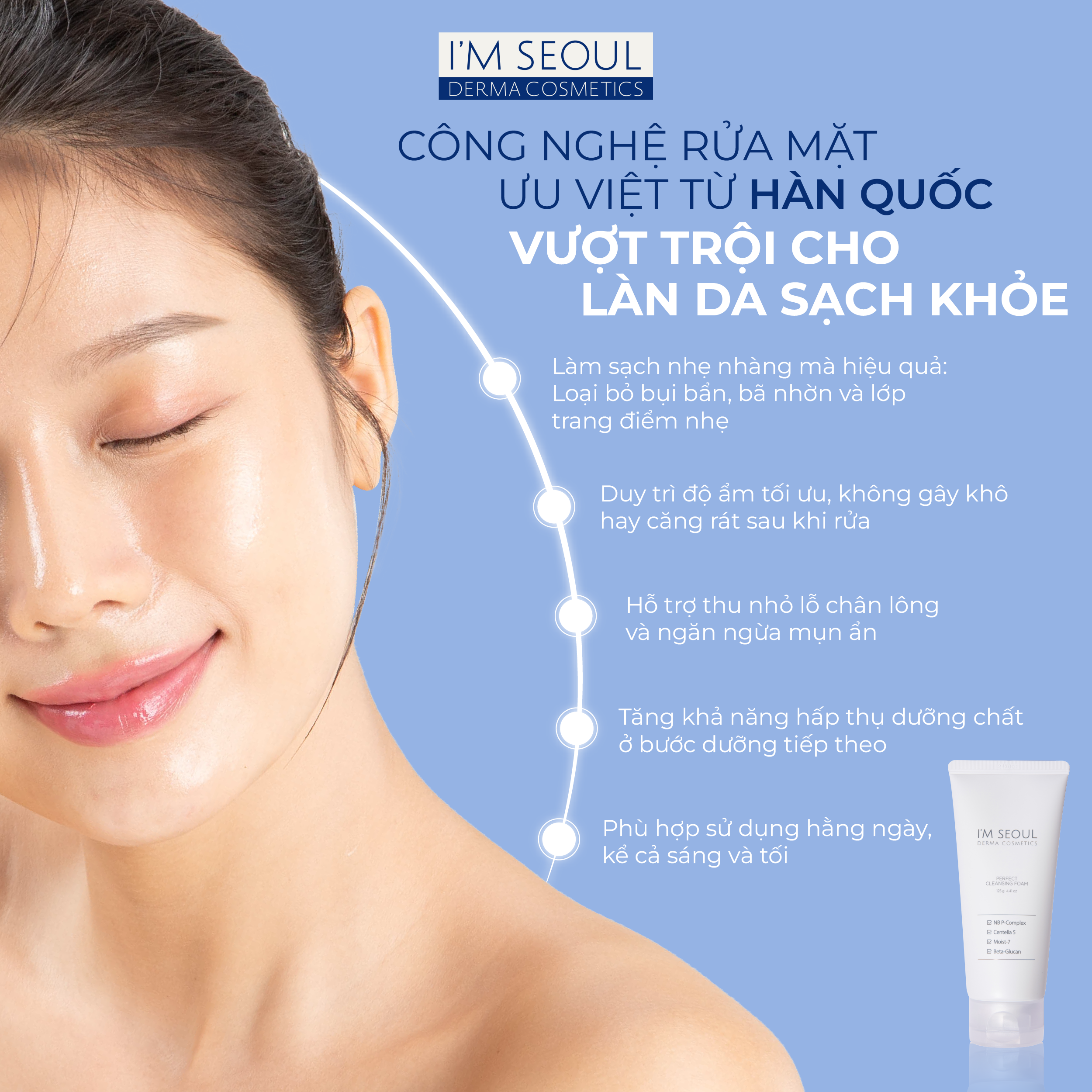 Sữa rửa mặt dịu nhẹ I'm Seoul Perfect Cleansing Foam