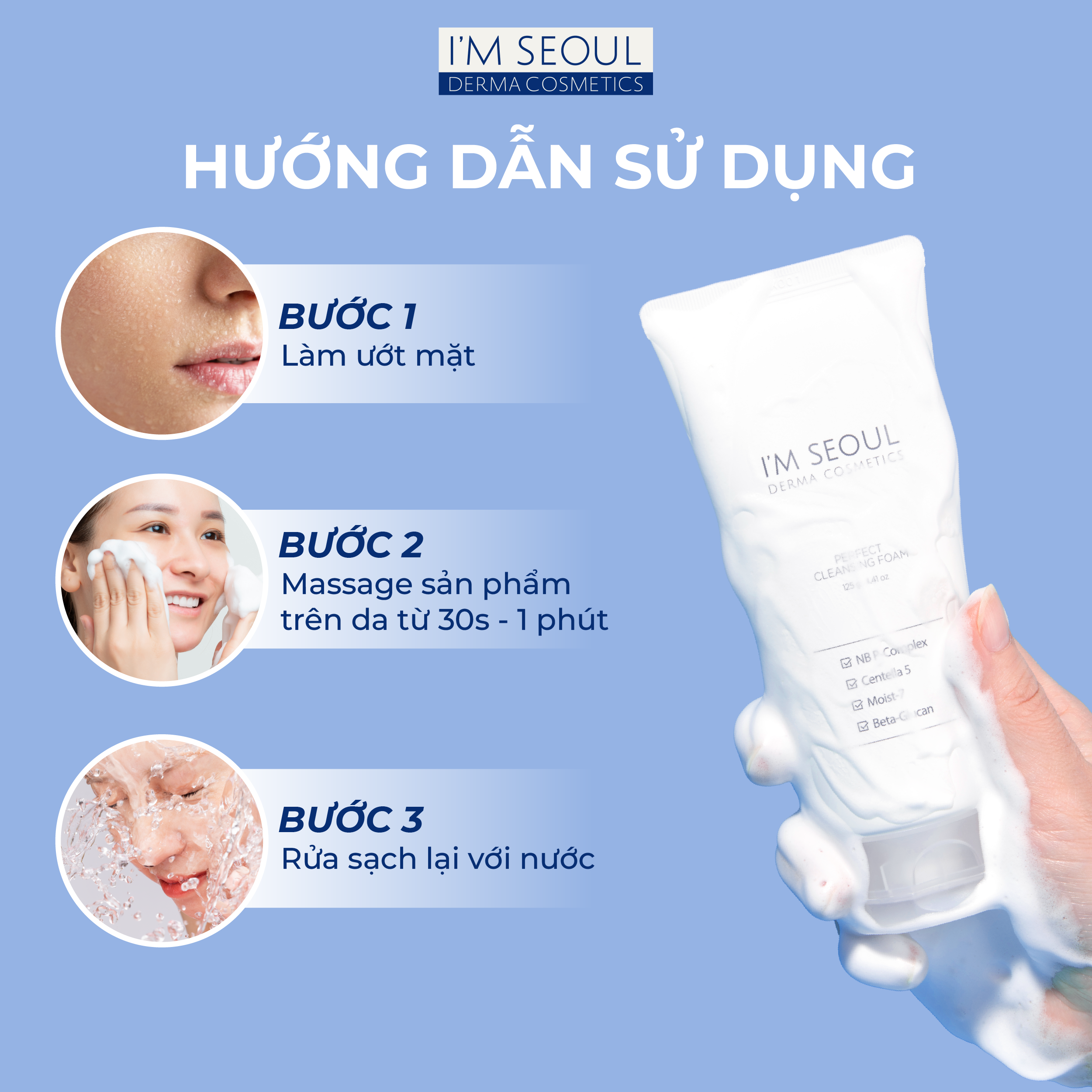 Sữa rửa mặt dịu nhẹ I'm Seoul Perfect Cleansing Foam