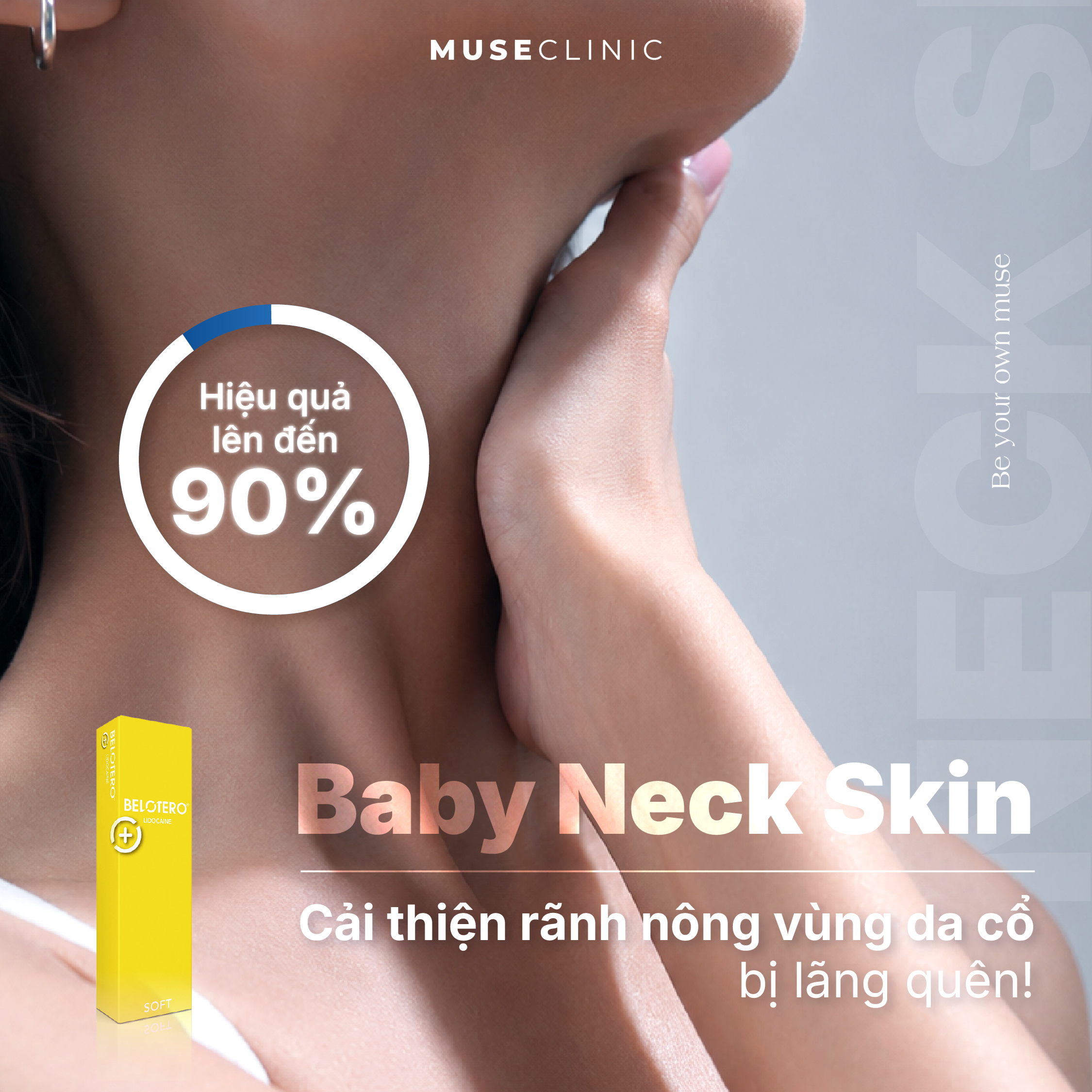 Trẻ hóa vùng cổ: Giải pháp làm mờ nếp nhăn cổ tự nhiên với Baby Neck Skin