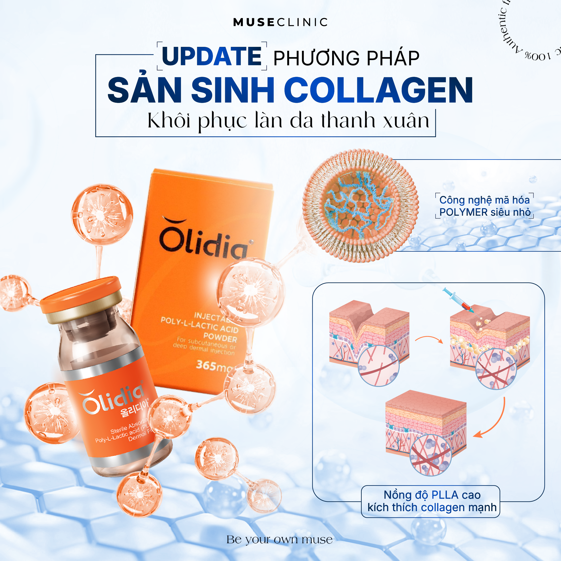 Olidia là gì? Cơ chế tăng sinh collagen tự thân trong trẻ hoá da hiện đại