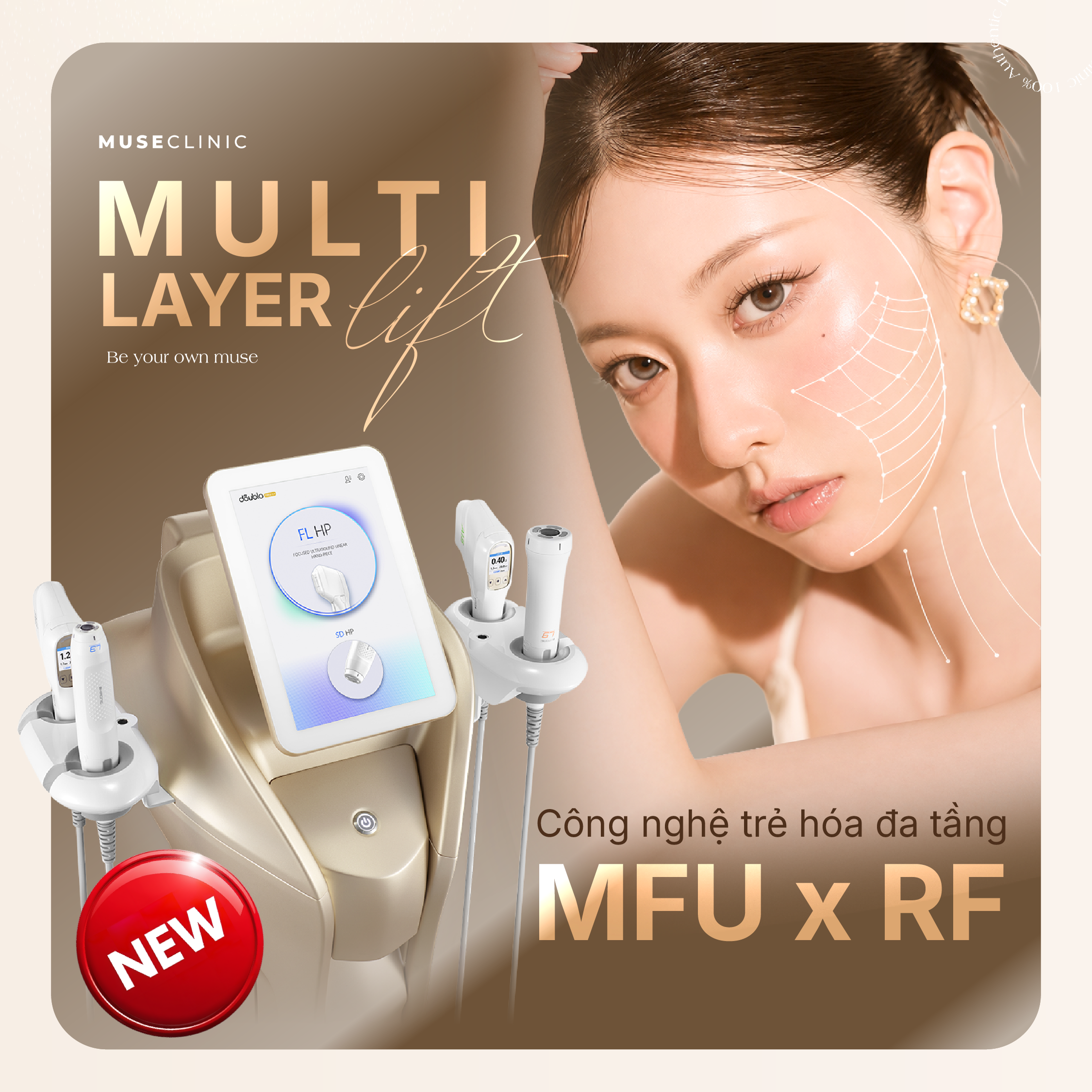 MUSE CLINIC RA MẮT NEW DOUBLO 2.0 - CÔNG NGHỆ KẾT HỢP MFU & RF TỪ HÀN QUỐC