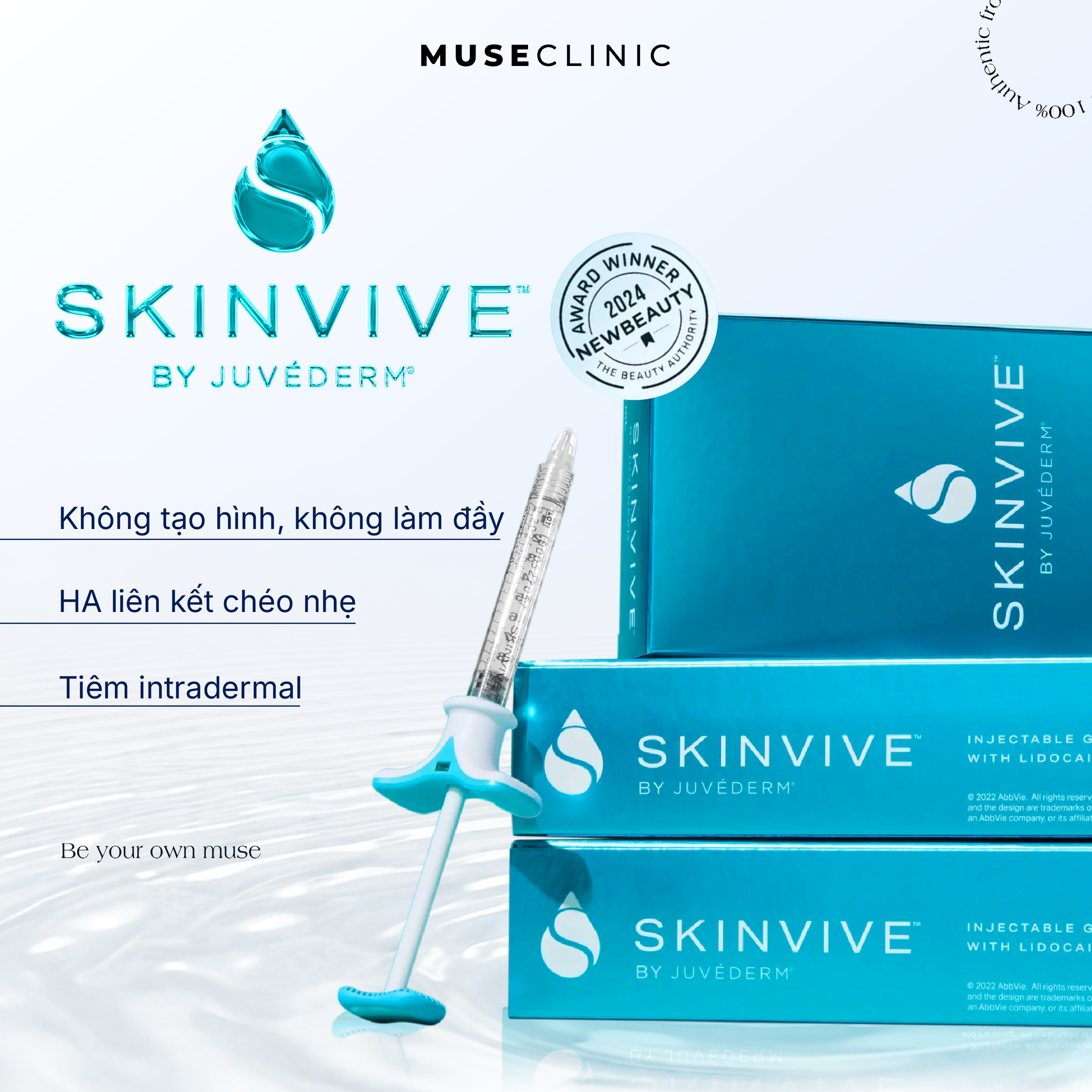 Da khô, sần sùi và thiếu sức sống? Khám phá SKINVIVE - “Vũ khí'' Skin Booster thế hệ mới giúp tái thiết chất lượng da từ bên trong